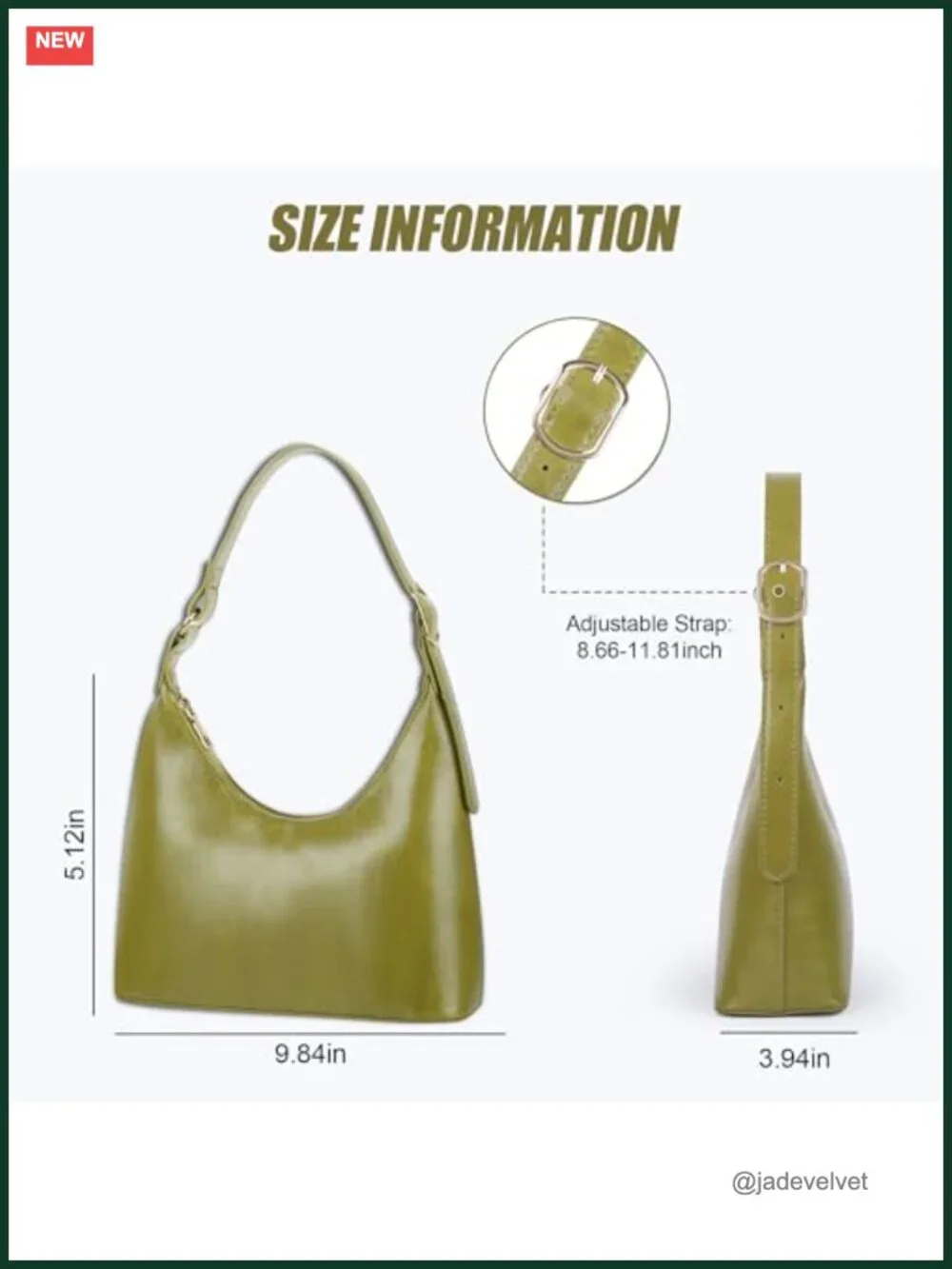 Vegan Leather Shoulder Bag Retro Hobo Underarm Purse with Zipper